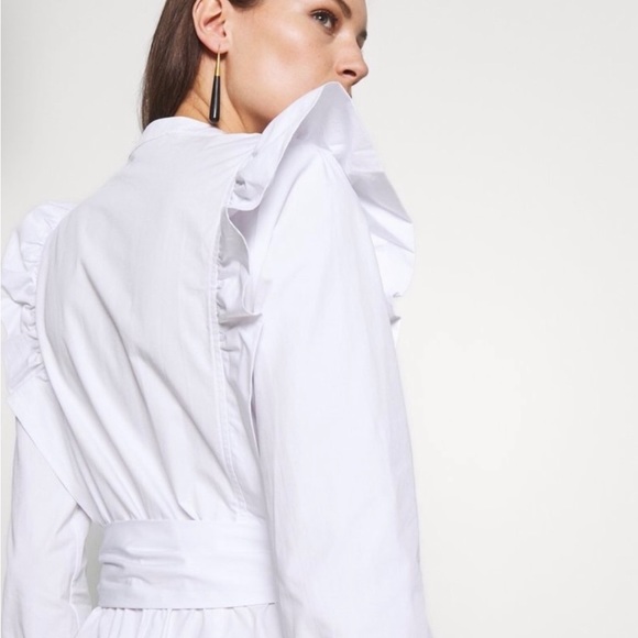 CUSTOMMADE White Ruffle Long
Sleeve Jumpsuit NWT - Picture 10 of 12